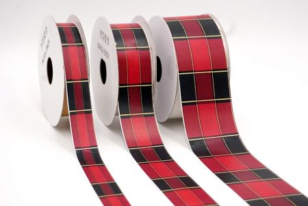 Rot, Schwarz und Gold Karierter Band_AI